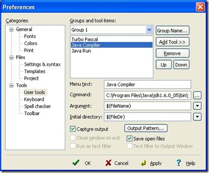 Diário do TicoSan: Utilizando o EditPlus com JAVA